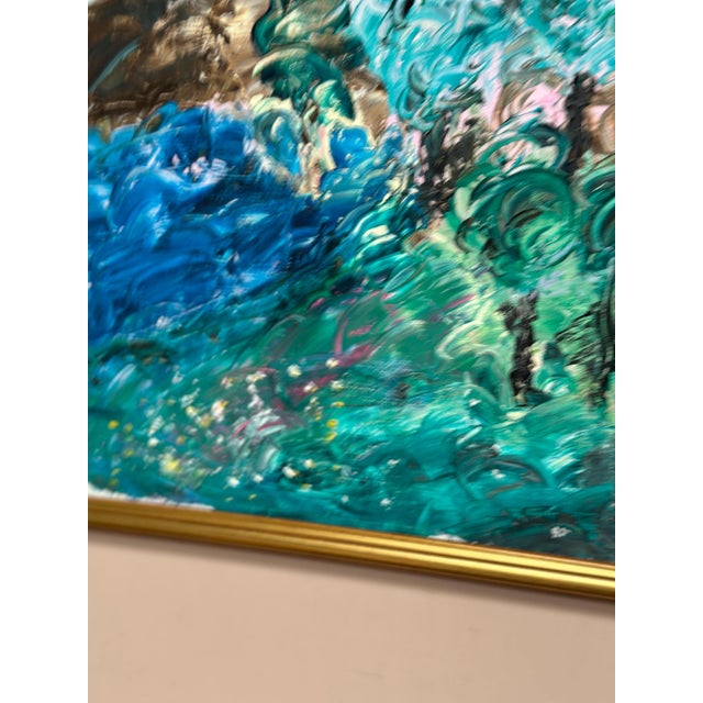 Mid-Century Modern Norvy, Forest, 1994, Oil on Canvas, Framed For Sale - Image 3 of 18