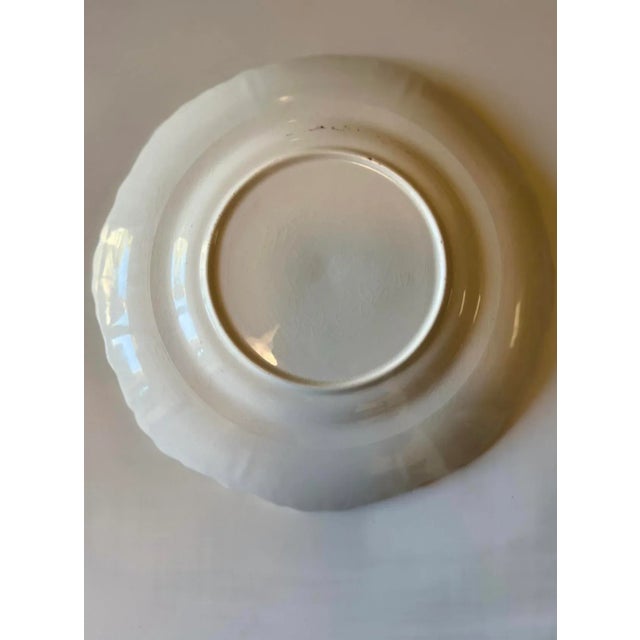 Vintage Holiday Lusterware Scalloped Edge Ceramic Decorative Plate For Sale - Image 4 of 7