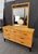 Mid-Century Modern Late 20th Century Maple Dresser With Mirror For Sale - Image 3 of 16