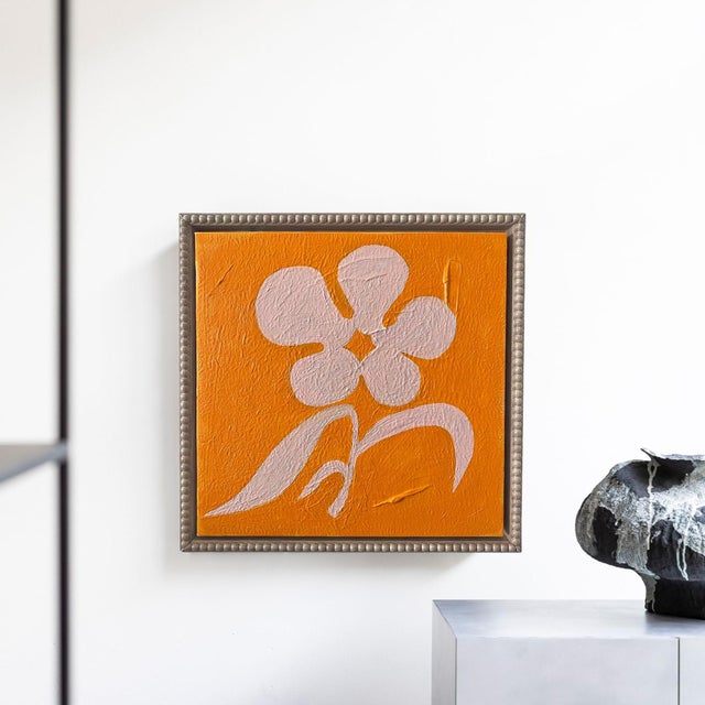 Original Framed Acrylic Botanical Painting Organic Boho Art Floral Wall Art by Tatiana Duperault For Sale - Image 4 of 5