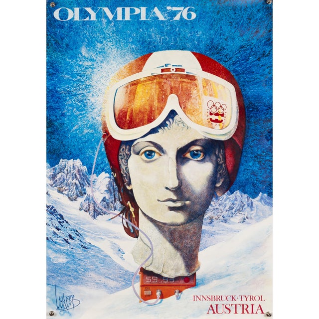 Olympia 76 Innsbruck Poster by Helmut Leherb, 1970s For Sale - Image 9 of 9