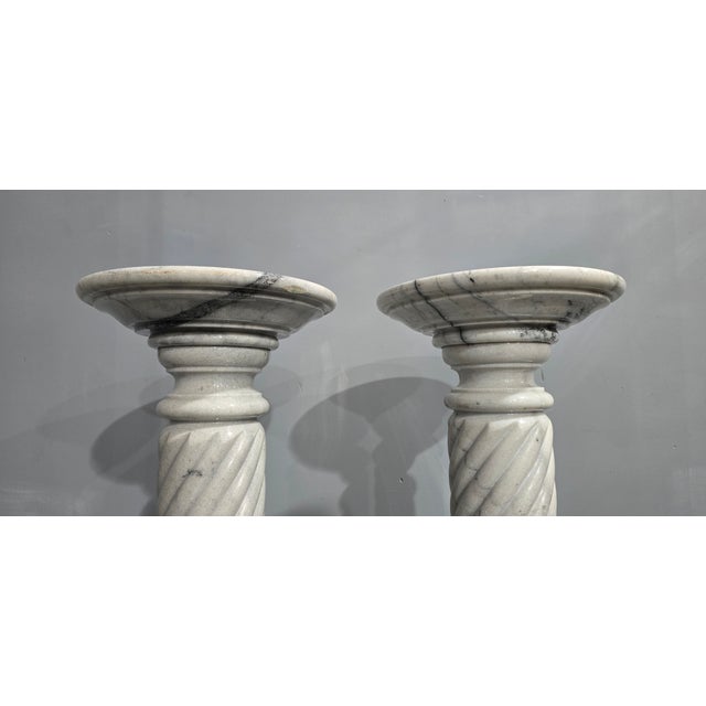 Marble Columns, 1930, Set of 2 For Sale - Image 4 of 7