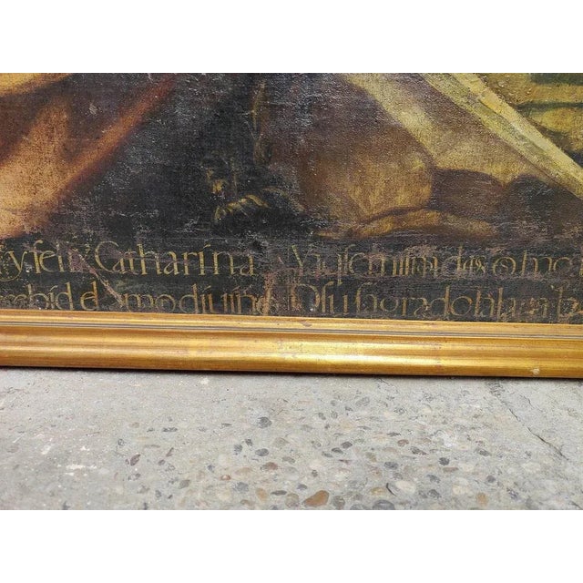 Religious Artist, Figurative Scene, 1650, Canvas Painting, Framed For Sale - Image 4 of 13