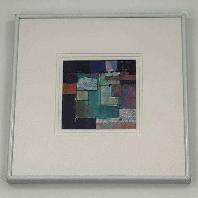 Violet Original Contemporary Mixed Media Geometric Abstract Painting by Cher Thompson For Sale - Image 8 of 11