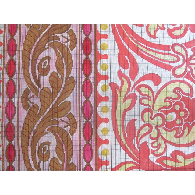 19th c. French original textile design. Gouache on paper. Each design is a one-of-a-kind, hand-painted work. The designs...