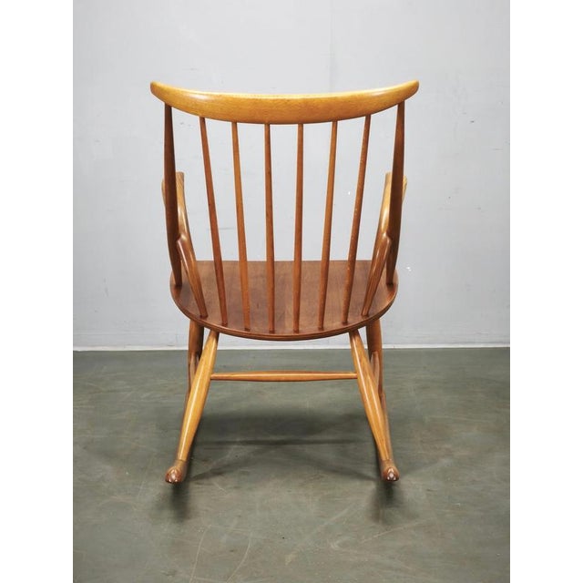 Danish Modern Rocking Chair by Niels Eilersen for Illum Wikkelsø, 1960s For Sale - Image 11 of 13
