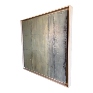 Contemporary Minimalist Encaustic Painting Jane Michalski, Framed