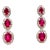 3.31 Ct Natural Burma Ruby & Diamond Earrings - 2 Pieces For Sale