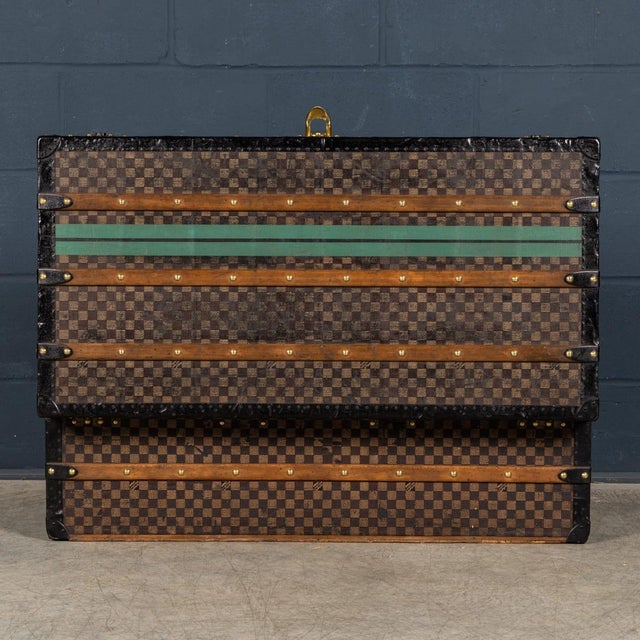 19th Century Antique Louis Vuitton Trunk in Damier Canvas, France, 1890 For Sale - Image 10 of 18