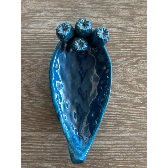 Ceramilando Palermo Prickly Pear Blue Glazed Bowl For Sale In New York - Image 6 of 6