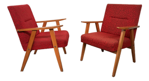 Vintage Italian Armchairs, 1950s, Set of 2