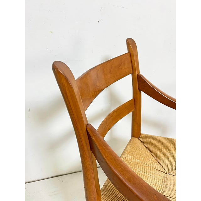 C. 1970s Charles Webb Modernist Farm Chairs in Cherry, - A Pair For Sale In Boston - Image 6 of 11