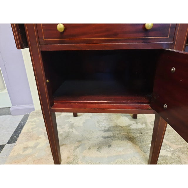 Early 20th Century Drop Leaf Side Table With Drawers For Sale - Image 12 of 13