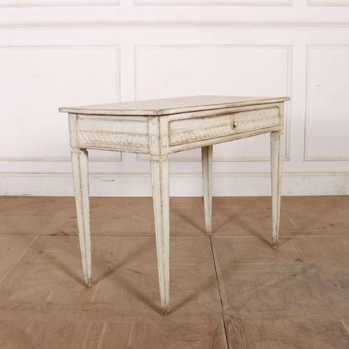 Wood Swedish Painted Side Table in Pine For Sale - Image 7 of 10