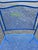 Late 20th Century Vintage Wrought Iron Patio Set Painted Ford Blue, 3 Pieces For Sale - Image 5 of 18