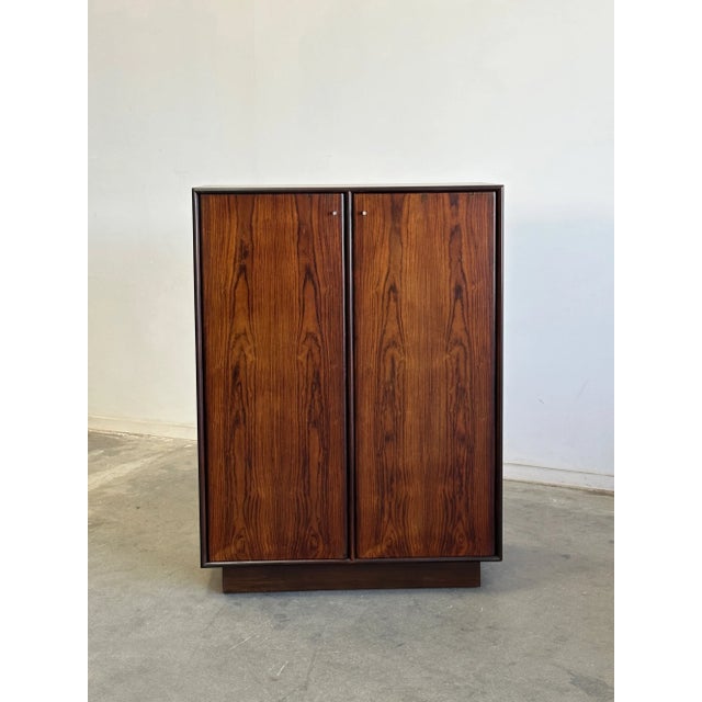 Mid-Century Modern 1970s Scandinavian Rosewood Armoire For Sale - Image 3 of 12