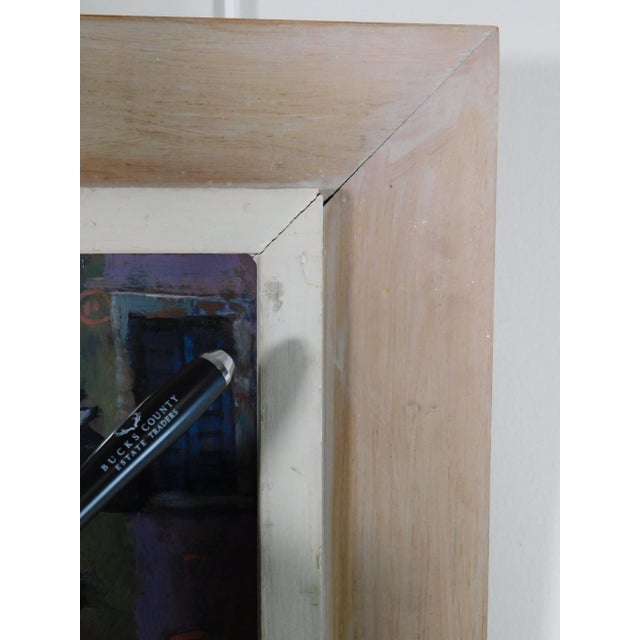 Paint Louis Bosa (1905-1981) Untitled Signed Oil Painting Cafe Scene For Sale - Image 7 of 13