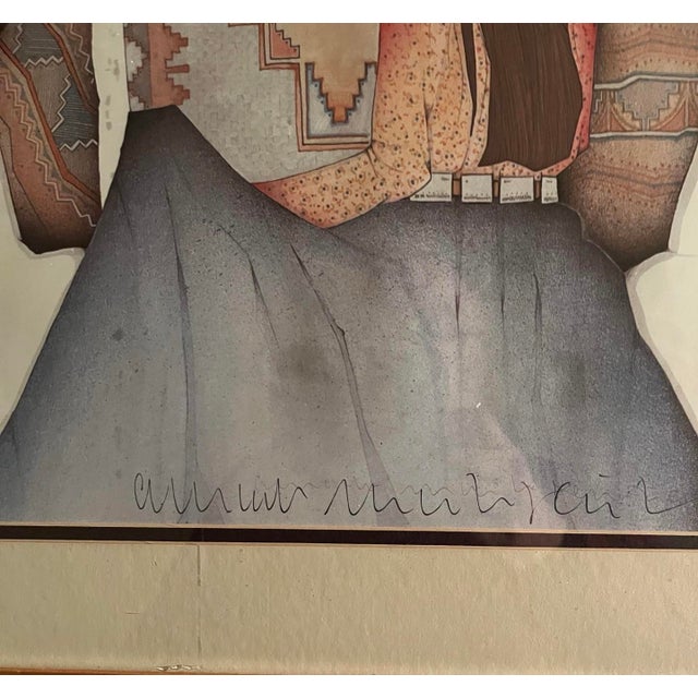 American 1980s Amado Maurilio PeñaJr. Southwestern Artwork - Framed For Sale - Image 3 of 5