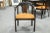 Wood 1960s Edward Wormley for Dunbar Set of 4 Model 935 Horseshoe Chairs & Game Table For Sale - Image 7 of 12