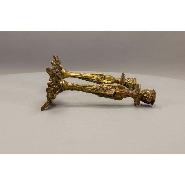 French Art Deco Bronze Candlesticks with Marabou Storks, 1930s, Set of 2 For Sale - Image 15 of 18