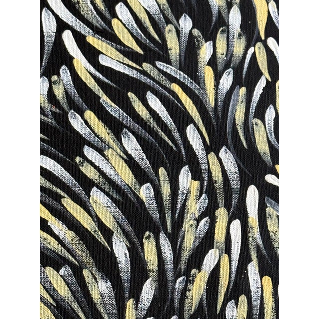 Medicine Leaves Dreaming Large Australian Aboriginal Painting Gloria Petyarre For Sale - Image 9 of 10