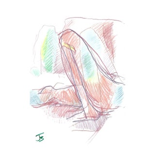 1997 James Bone Female Legs Drawing For Sale