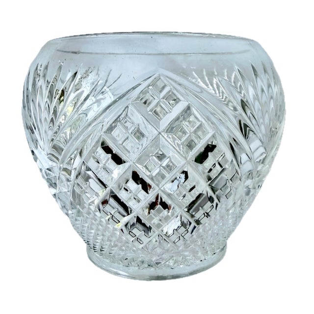 Small Vintage Cut Crystal Vase For Sale - Image 4 of 6