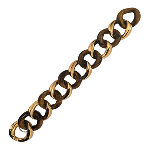 Christina Addison Tiger's Eye Gold Link Bracelet