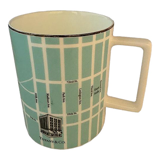 Tiffany & Co. New York Fifth Avenue Manhattan Map Mug For Sale