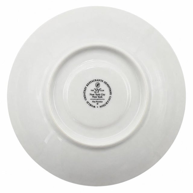 Ceramic Vintage the 21 Club Nyc Restaurant Demitasse Cup & Saucer New York City For Sale - Image 7 of 12