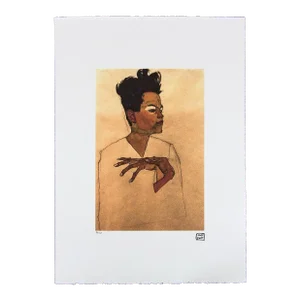 1990s "Self Portrait" OffSet of Lithograph After Egon Schiele