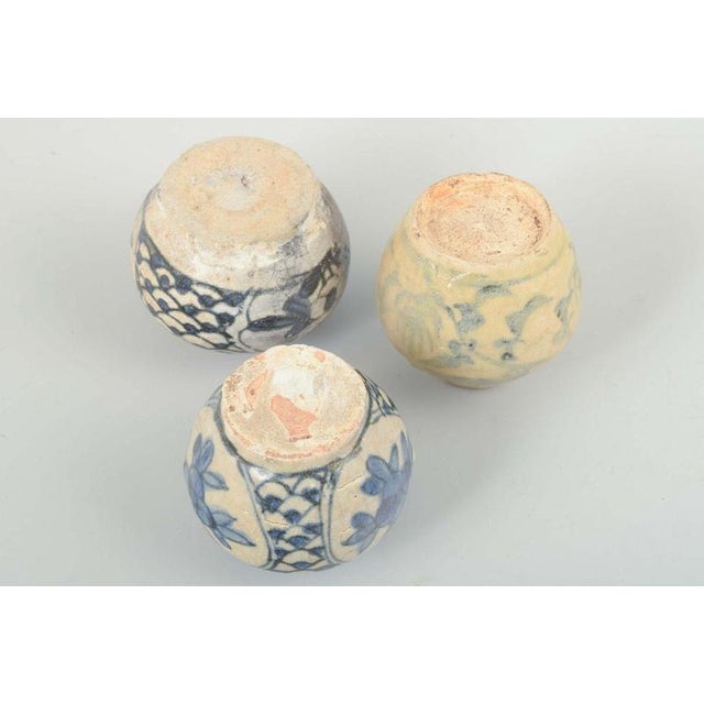 Small Korean Ceramic Vases with Patterns, 20th Century, Set of 3 For Sale - Image 5 of 6
