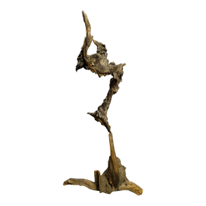 Late 20th Century Signed Lubomir Tomaszewski Monumental Wood and Copper Bird Sculpture, 45 Inches