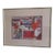 Abstract Collage Art Print in Silver Frame and Signed by Artist For Sale