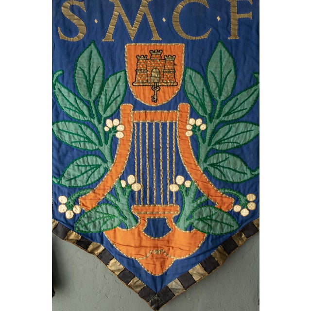 Wood Antique British Music or Choral Procession Banners Orford Castle Suffolk For Sale - Image 7 of 17