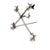 1990s Mikimoto Estate Akoya Pearl Cross Brooch Sterling Silver 4 mm For Sale - Image 4 of 11