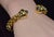 Late 20th Century Vintage Fope Flex'it 18k Gold Natural Blue Sapphire Open Cuff Bangle Bracelet For Sale - Image 5 of 15