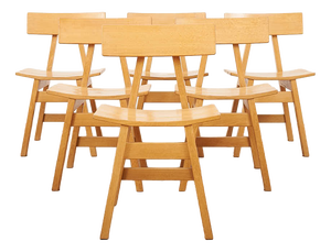 Chairs in Oak Frame by Hans Anliker for Horgen Glarus, 1962, Set of 6