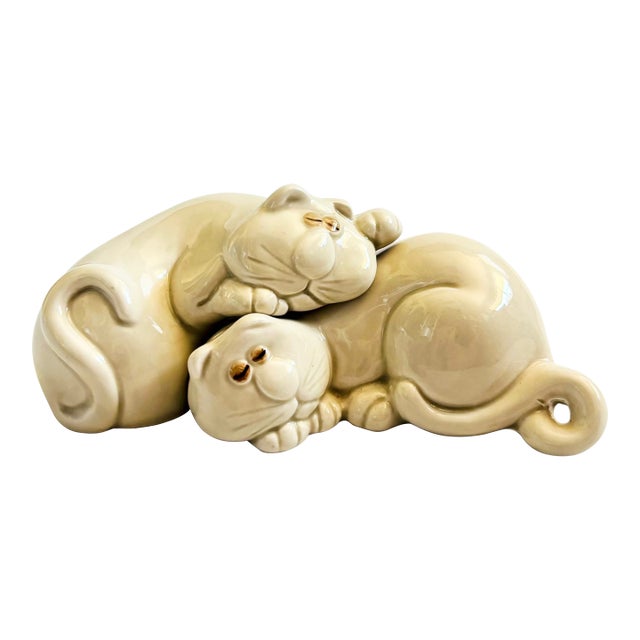 Fitz and Floyd Cat Nap Salt and Pepper Shakers For Sale