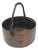 19th Century Primitive Copper Cauldron Vessel With Hand-Forged Iron Handle 12" For Sale