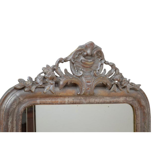 Antique Wall Mirror in Silver For Sale - Image 10 of 12