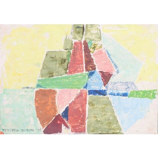 Torsten Hugo Olson, Abstract Composition, 1975, Oil Painting on Panel For Sale