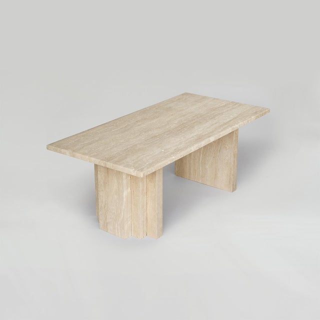 Brut Travertine Coffee Table by Kiwano Concept For Sale - Image 4 of 8