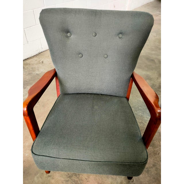 Mid-Century Modern Vintage Nordic Teak Armchairs, 1980, Set of 2 For Sale - Image 3 of 10