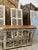 Wood Midcentury Console Table Wrought Iron Ornate Carved Entryway Table 64 For Sale - Image 7 of 11