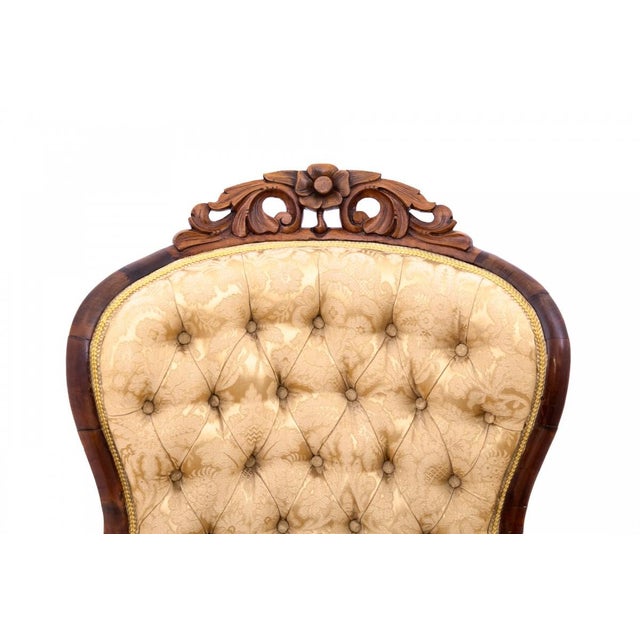 Beige Antique Chaise Lounge, France, 1890 For Sale - Image 8 of 9