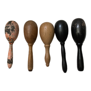 Set of Five Vintage Wooden Sock Darns From Indiana