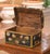 Wood 18th Century French Normandy Carved & Painted "Coffre De Mariage" Wedding Trunk For Sale - Image 7 of 12