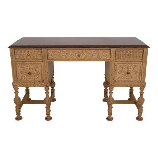 Renaissance Revival Kneehole Desk For Sale