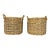 Large Woven Wicker Handeled Baskets- A Pair For Sale